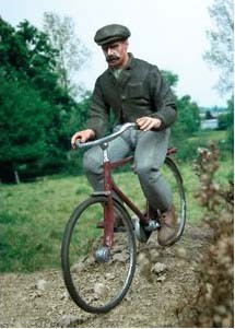 F117 Man going cycling Image